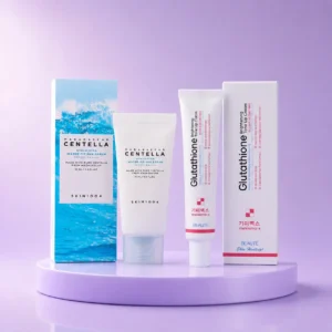 Glutathione Brightening Tone Up Cream & Centella Water-Fit Sun Serum Combo Offer