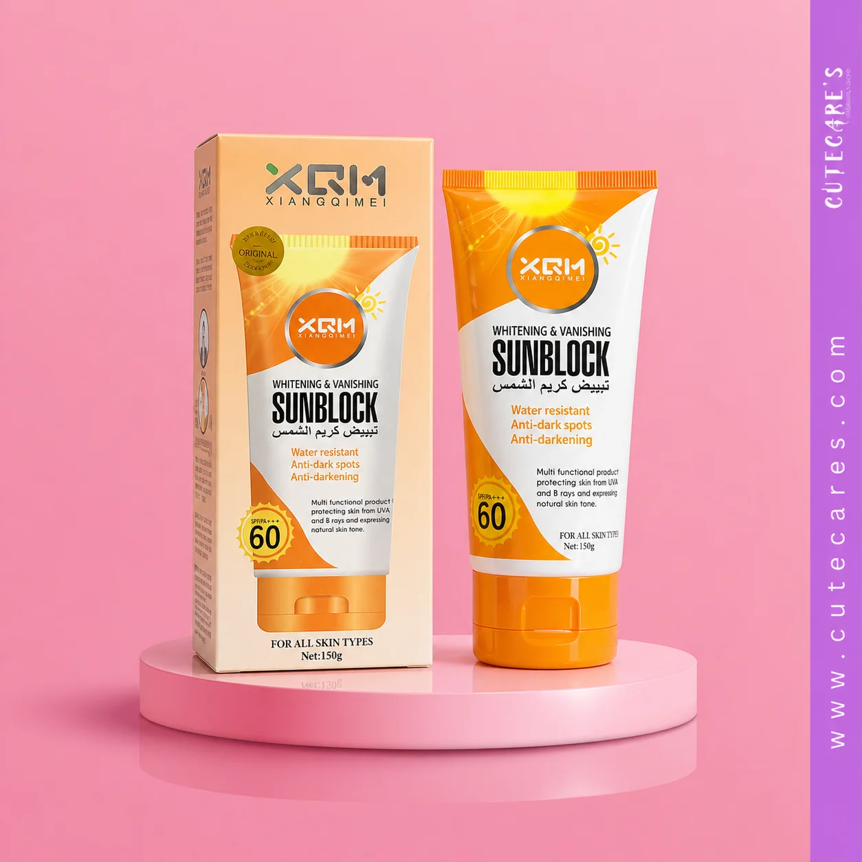 XQM Whitening & Vanishing Sunblock SPF 60,