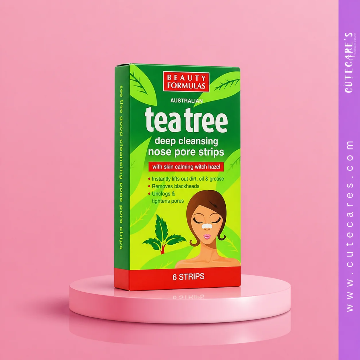 Beauty Formulas Tea Tree Deep Cleansing Nose Strips 6 Pack