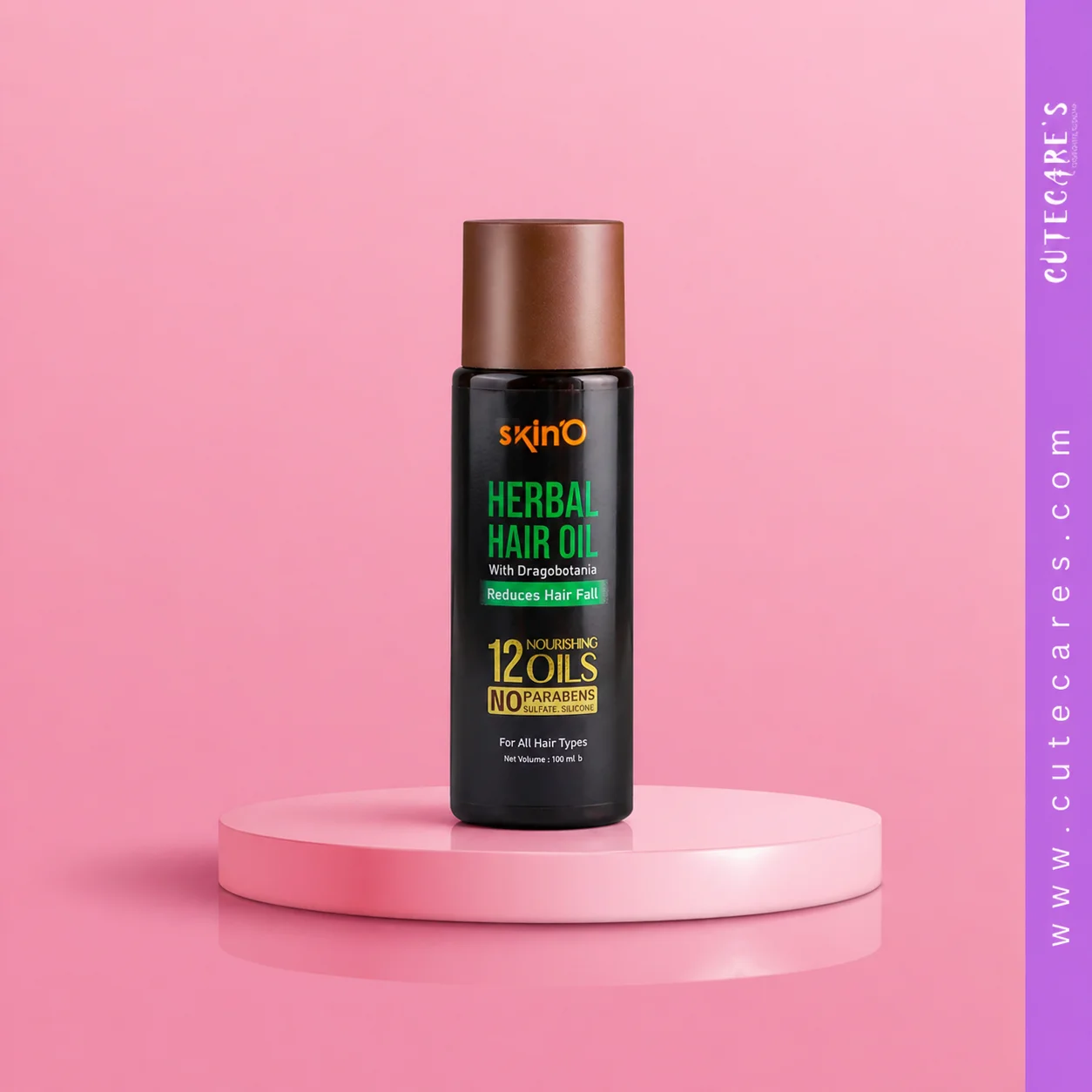 SkinO Herbal Hair Oil with Dragobotania