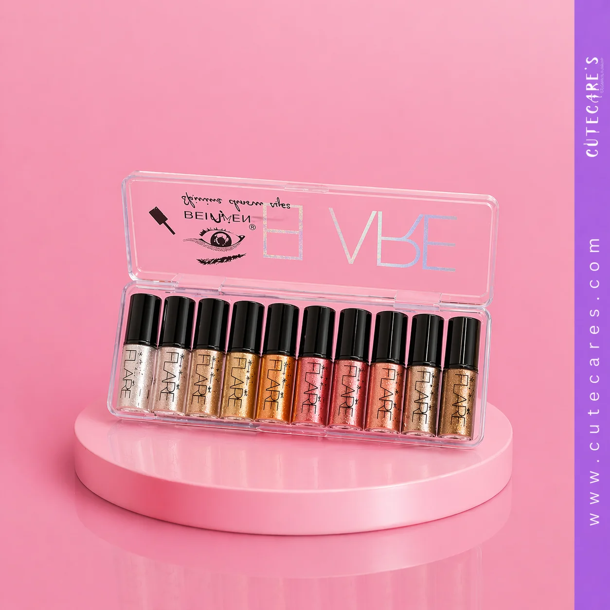 Peifen Mocallure Flare Glitter Liquid Eyeshadow 10Pcs Set