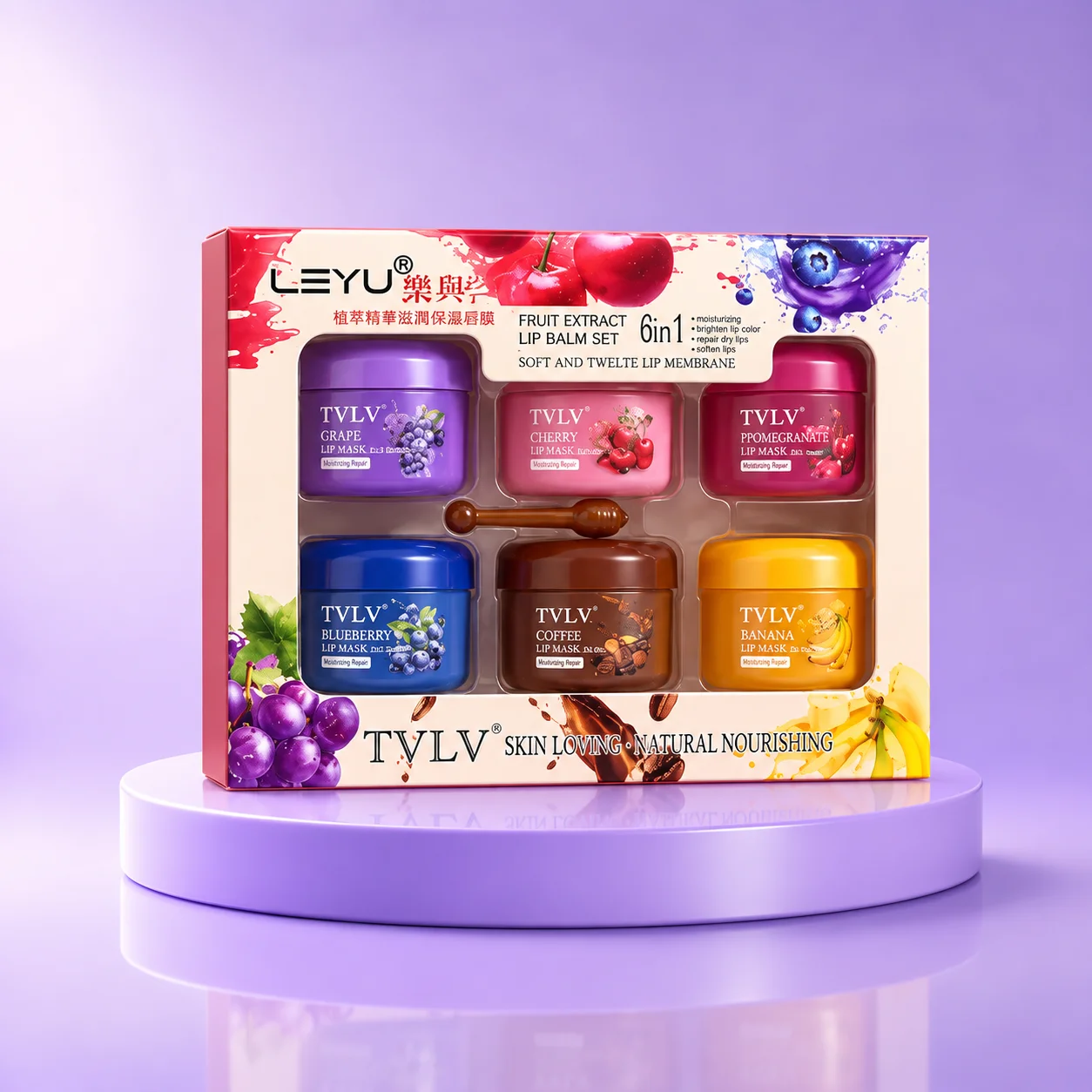 TVLV Fruit Extract Lip Balm Set