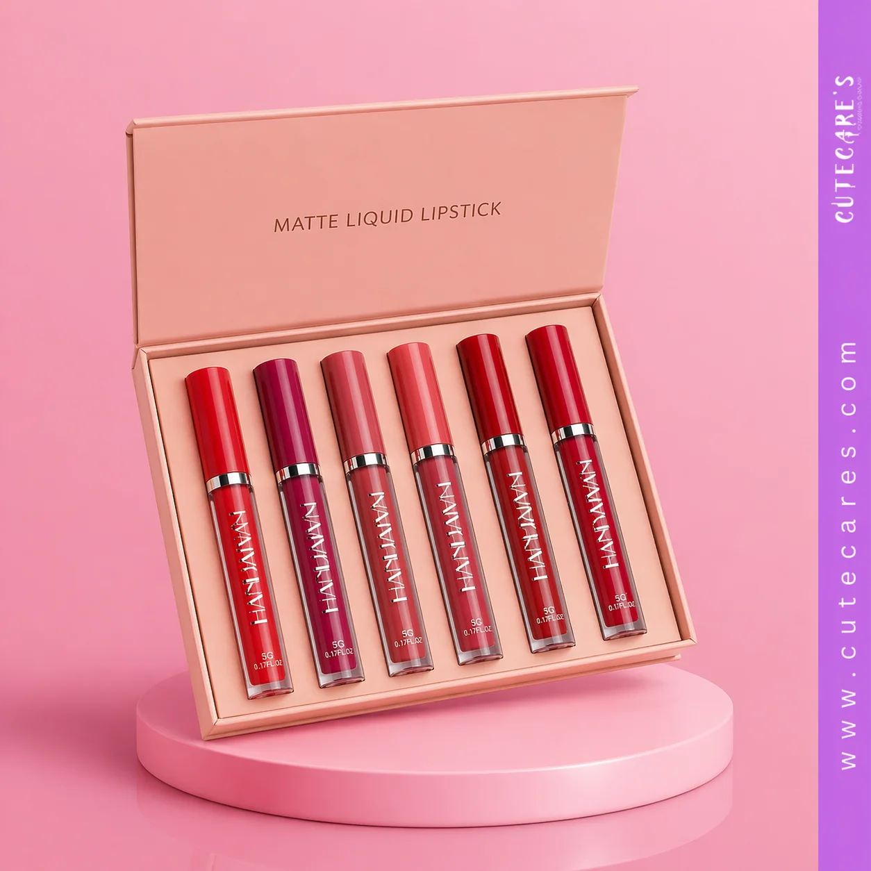 HANDAIYAN 6Pcs Matte Liquid Lipstick Set
