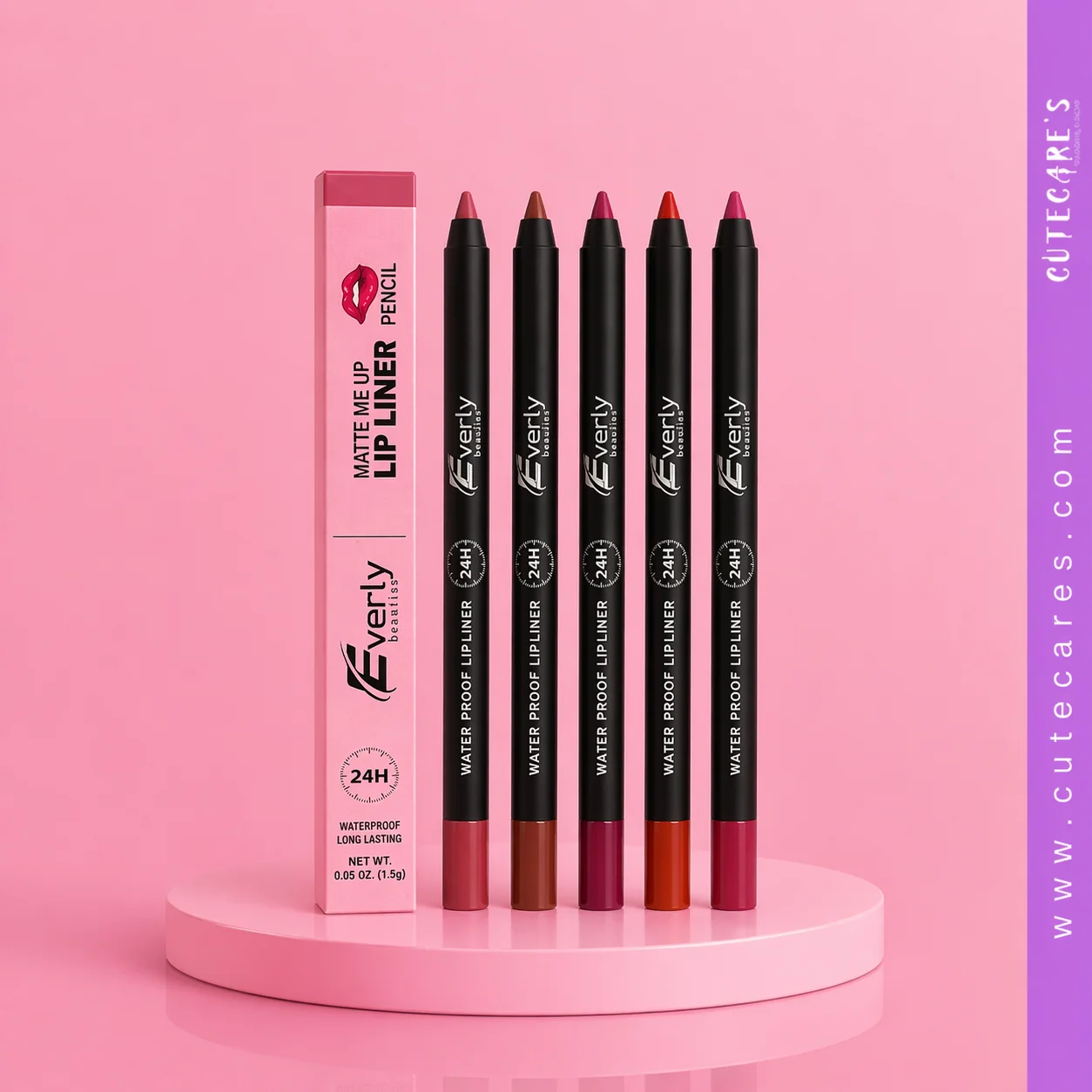 Everly Beauties Matte Me Up 24H Waterproof Lip Liner