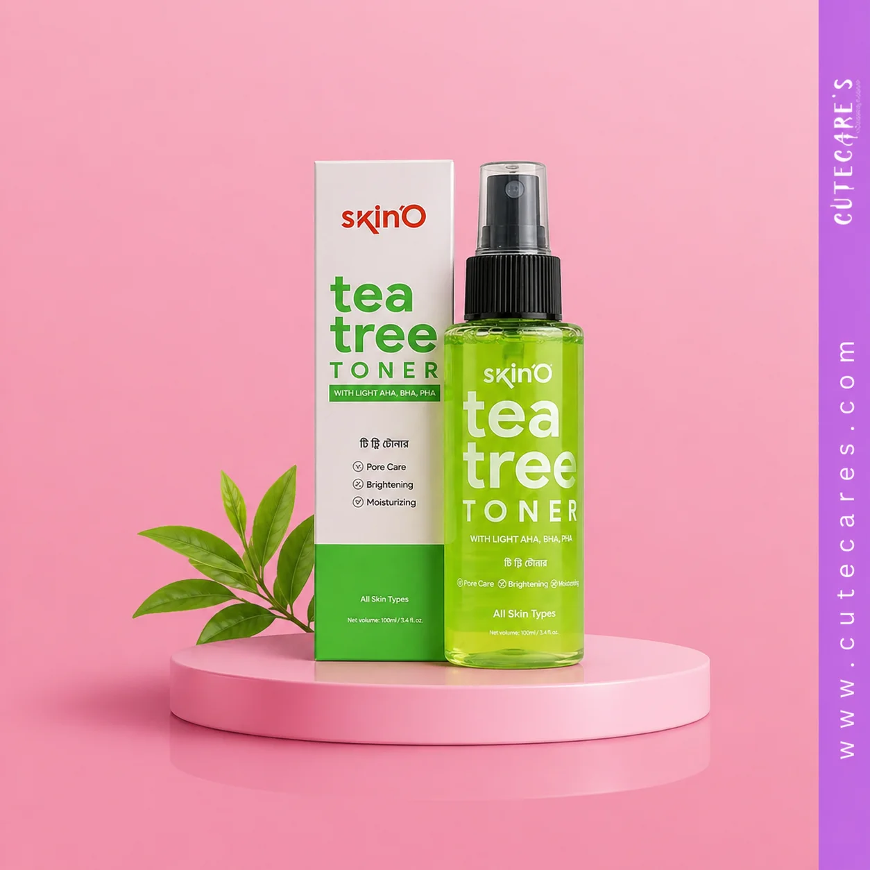 SkinO Tea Tree Toner With (Light AHA, BHA)