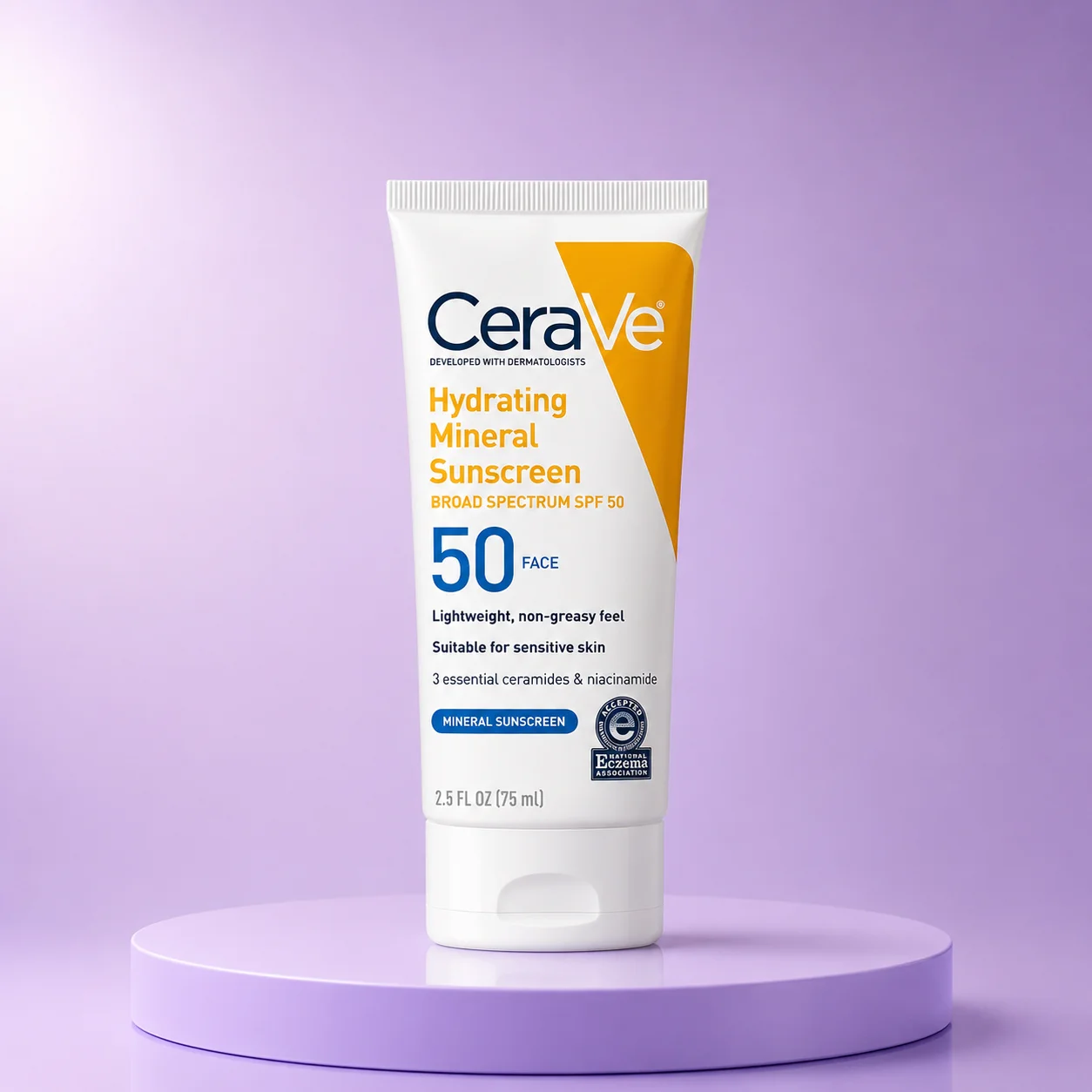 CeraVe Hydrating Mineral Sunscreen SPF 50 Face 75ml