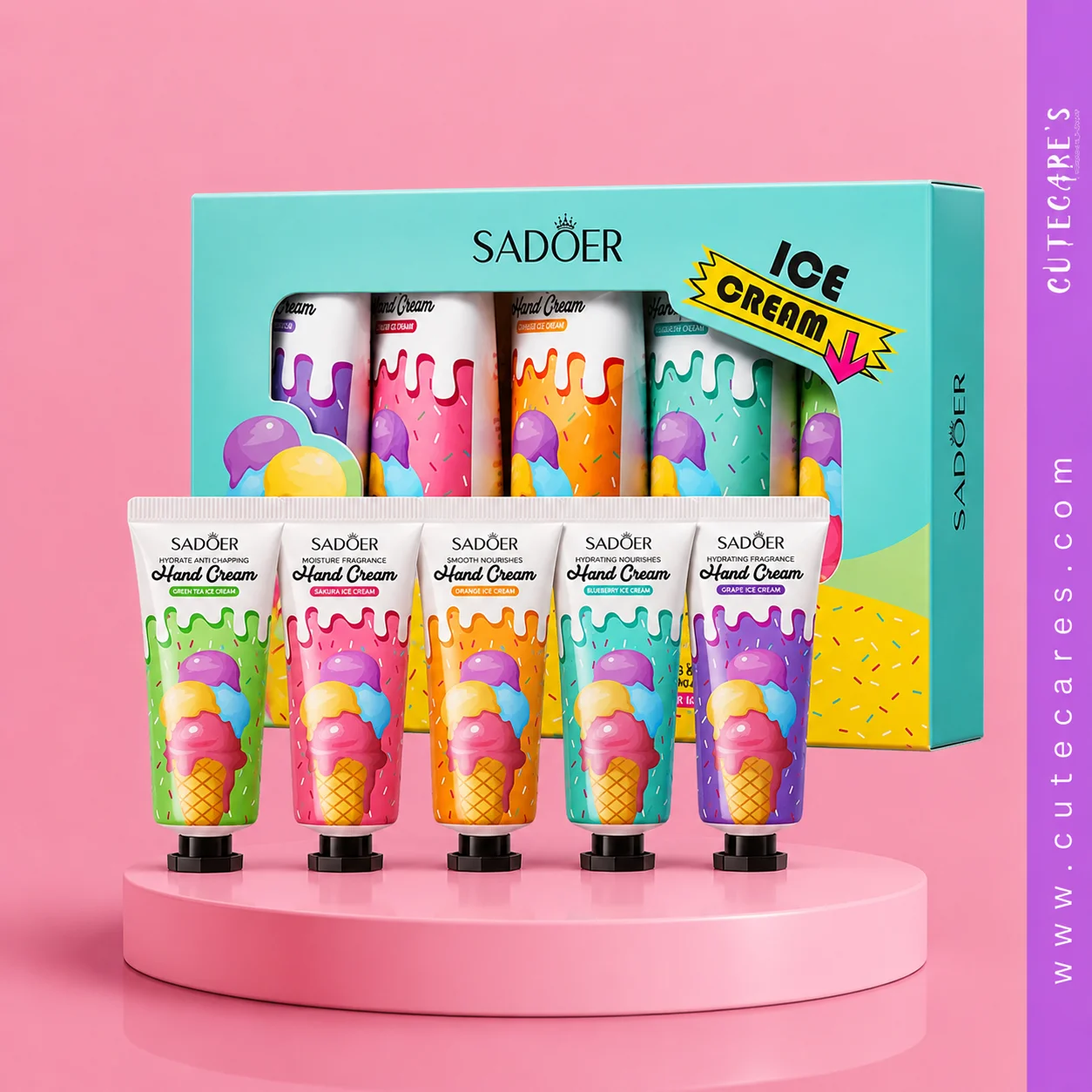 SADOER Ice Cream Hand Cream Set - 5pcs