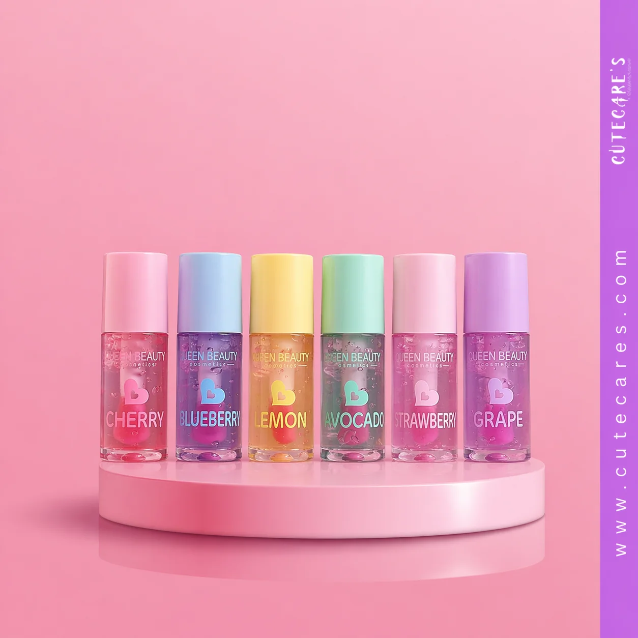Love Queen Beauty Cosmetics – Fruit Lip Gloss 1 pcs ( Random )
