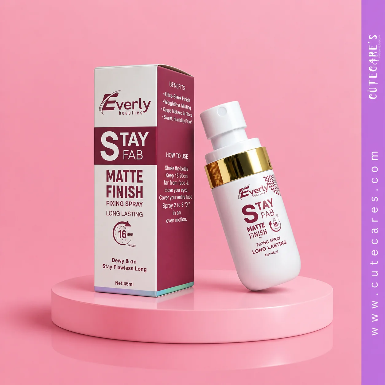 Everly Beauties Stay Fab Matte Finish Fixing Spray