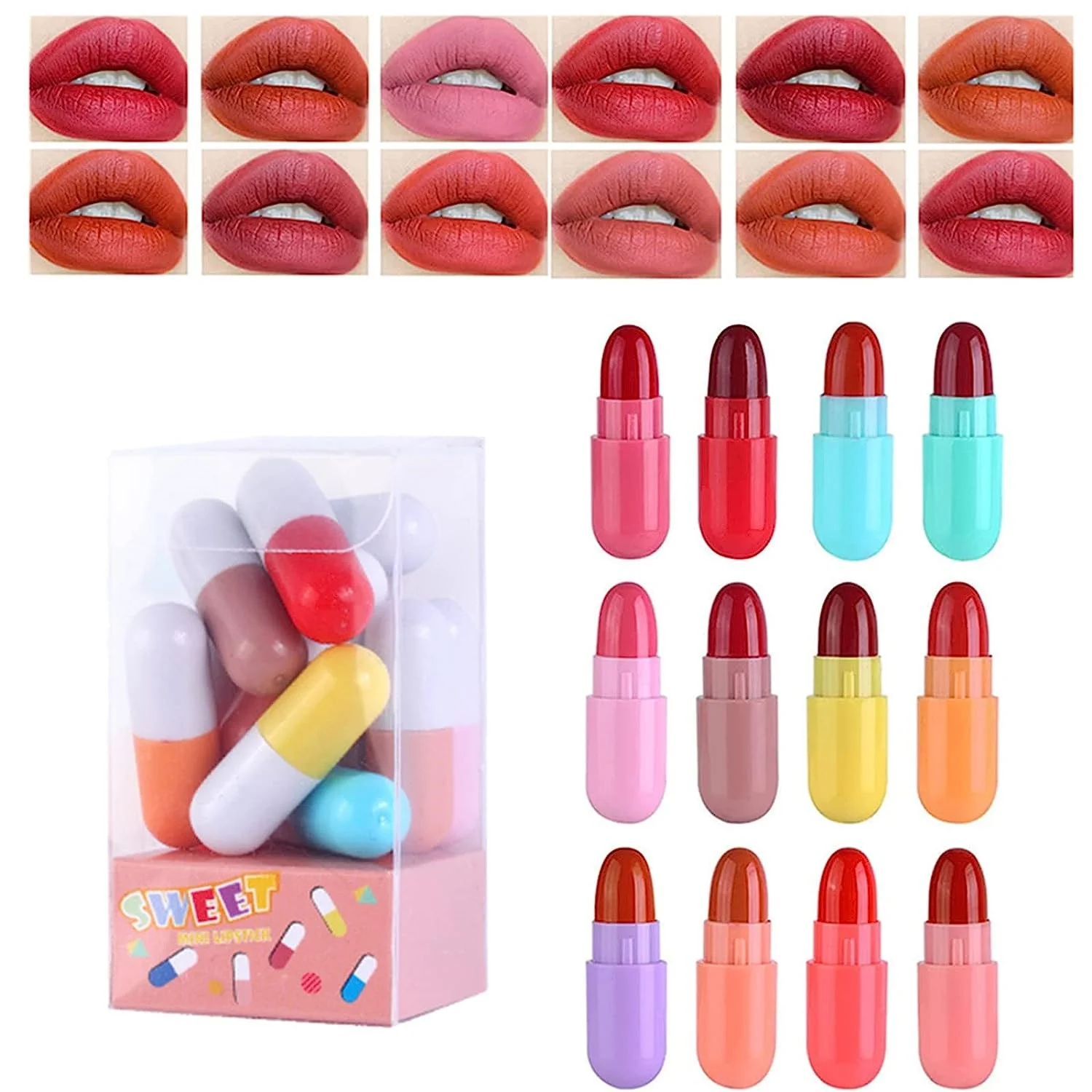 HUXIABEAUTY Sweet Mini Capsule Lipstick Set - Image 2